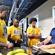 Student athletes Jason Ivey, Janorris Robertson, and Zach Yeager, and Dr. Troy Purdom